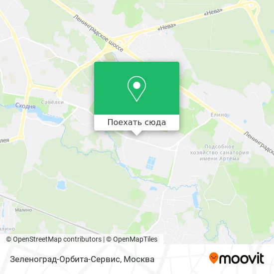 Карта Зеленоград-Орбита-Сервис