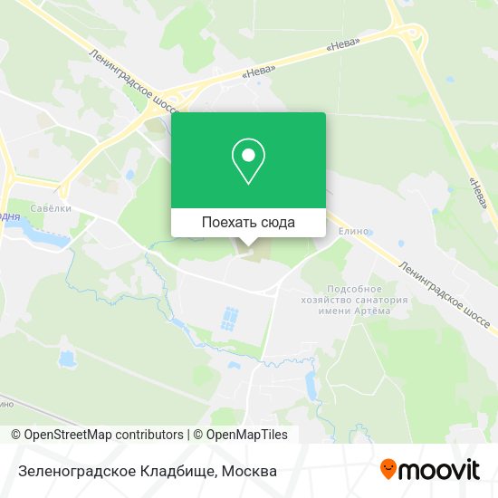 Карта Зеленоградское Кладбище