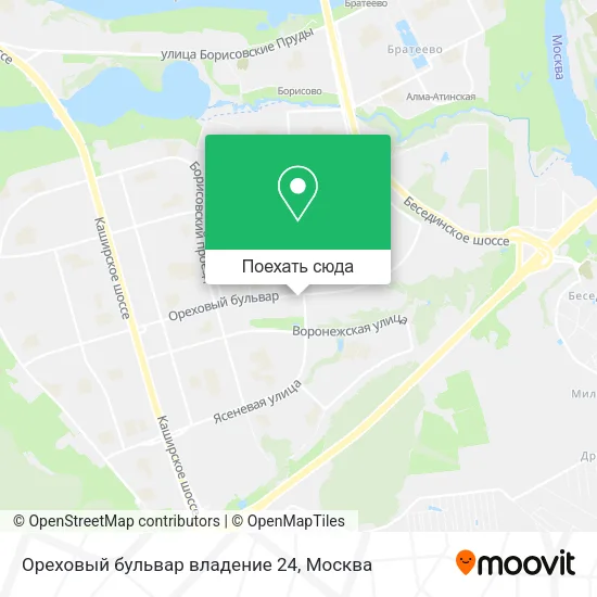 Карта Ореховый бульвар владение 24