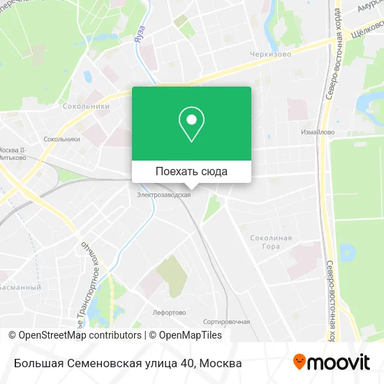 Карта Большая Семеновская улица 40