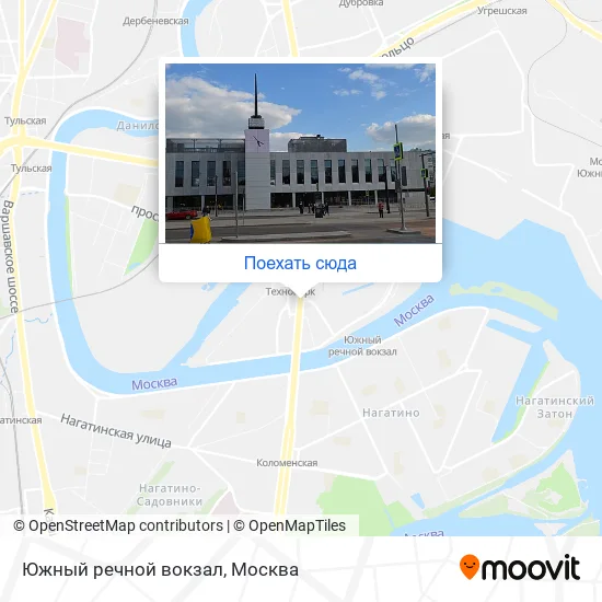 Карта Южный речной вокзал