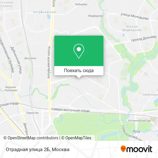 Карта Отрадная улица 2Б