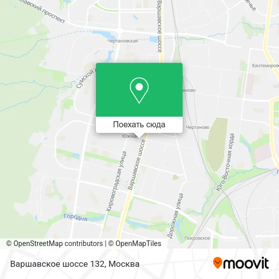 Карта Варшавское шоссе 132