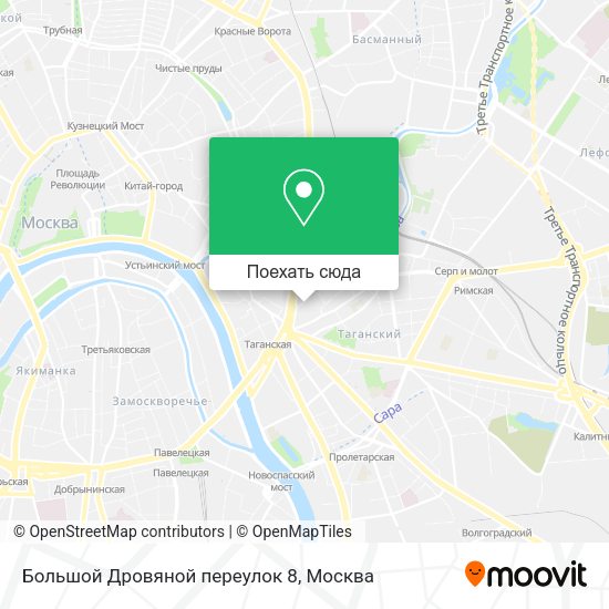 Карта Большой Дровяной переулок 8