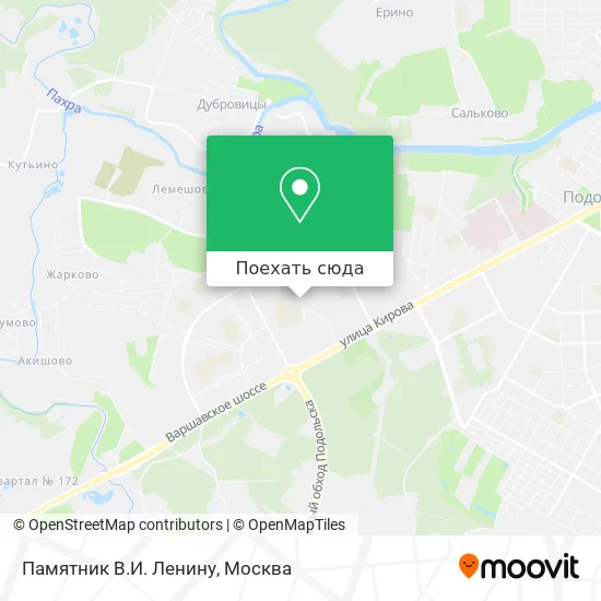 Карта Памятник В.И. Ленину