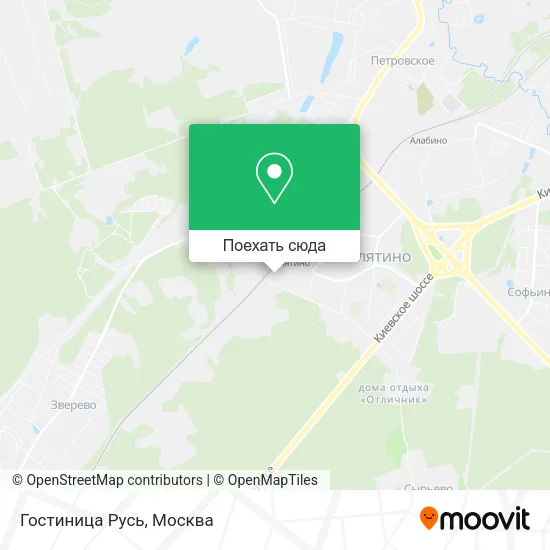 Карта Гостиница Русь