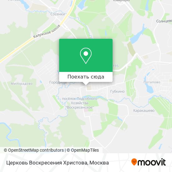 Карта Церковь Воскресения Христова