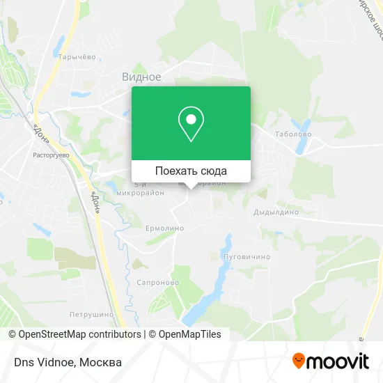 Карта Dns Vidnoe