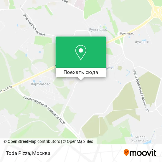 Карта Toda Pizza