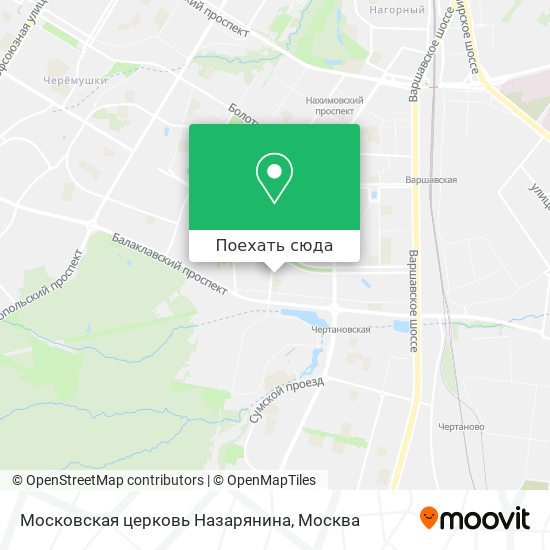 Карта Московская церковь Назарянина