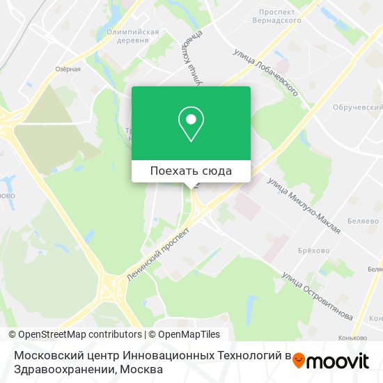 Карта Московский центр Инновационных Технологий в Здравоохранении