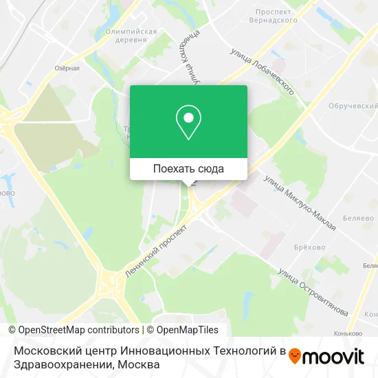 Карта Московский центр Инновационных Технологий в Здравоохранении