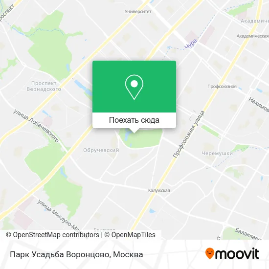 Карта Парк Усадьба Воронцово