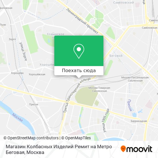 Карта Магазин Колбасных Изделий Ремит на Метро Беговая