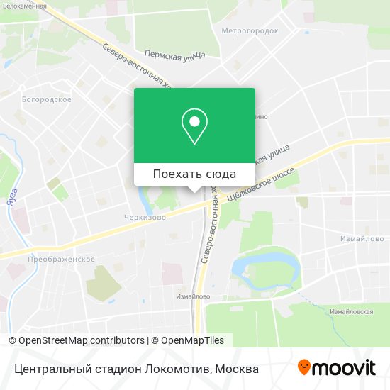 Карта Центральный стадион Локомотив