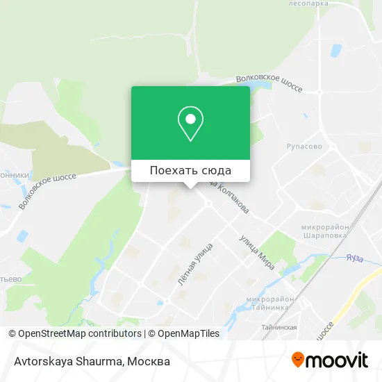 Карта Avtorskaya Shaurma