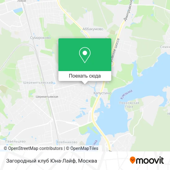 Карта Загородный клуб Юна-Лайф