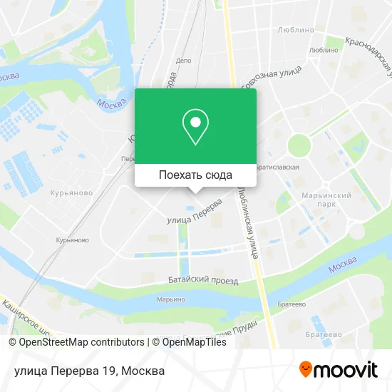 Карта улица Перерва 19