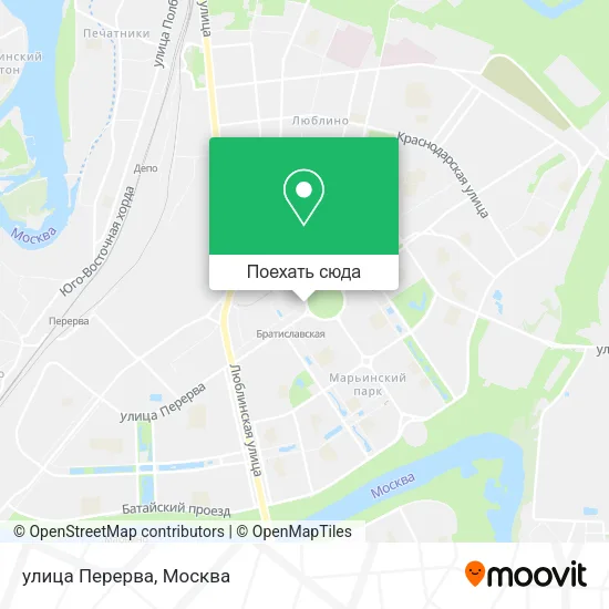 Карта улица Перерва