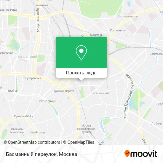 Карта Басманный переулок