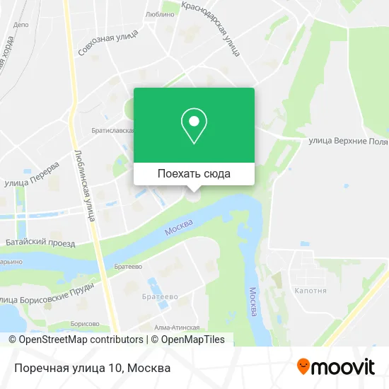 Карта Поречная улица 10