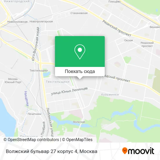Карта Волжский бульвар 27 корпус 4
