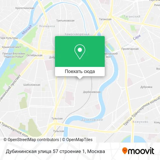 Карта Дубининская улица 57 строение 1