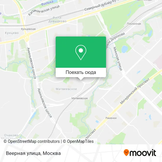 Карта Веерная улица