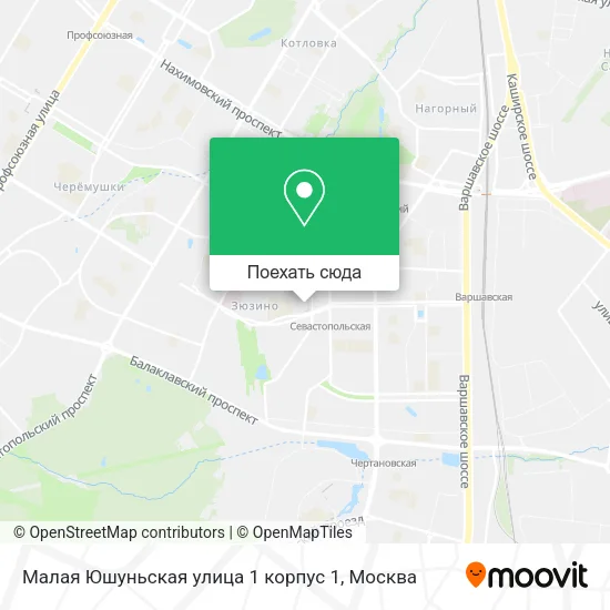 Карта Малая Юшуньская улица 1 корпус 1