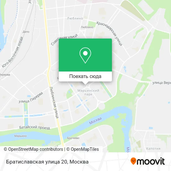 Карта Братиславская улица 20