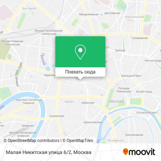 Карта Малая Никитская улица 6/2
