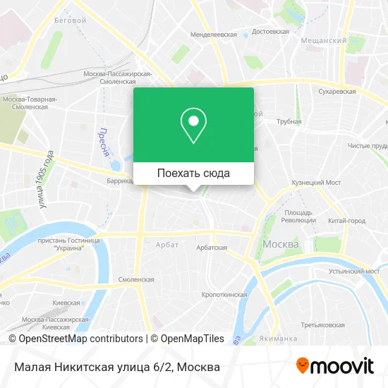 Карта Малая Никитская улица 6/2