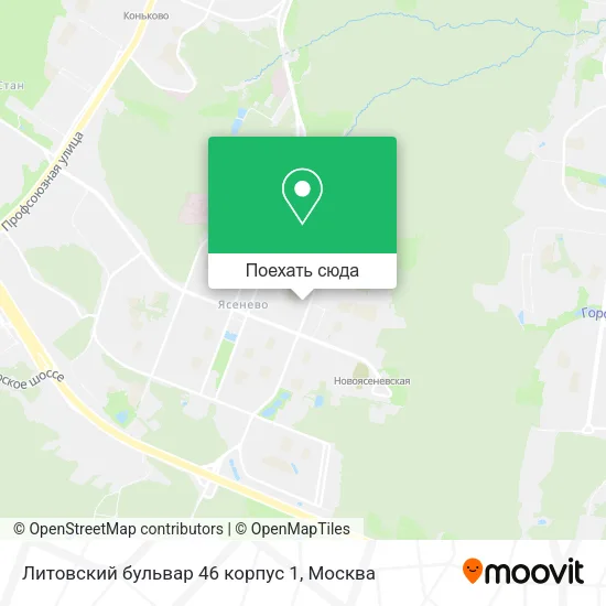 Карта Литовский бульвар 46 корпус 1