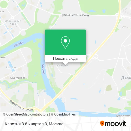 Карта Капотня 3-й квартал 3