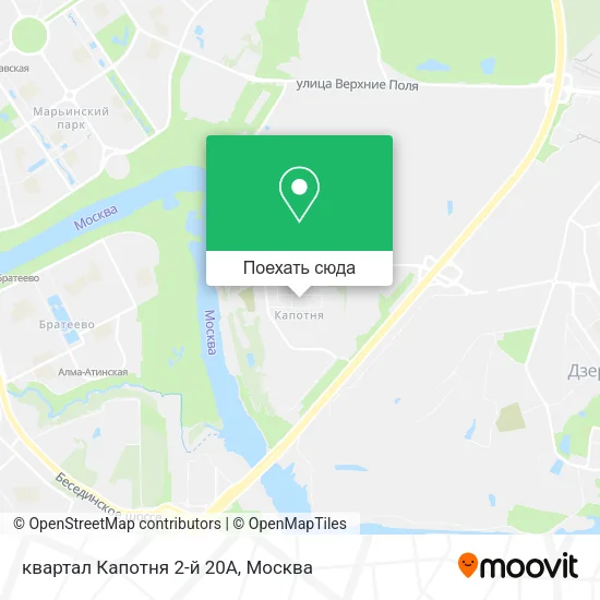 Карта квартал Капотня 2-й 20А