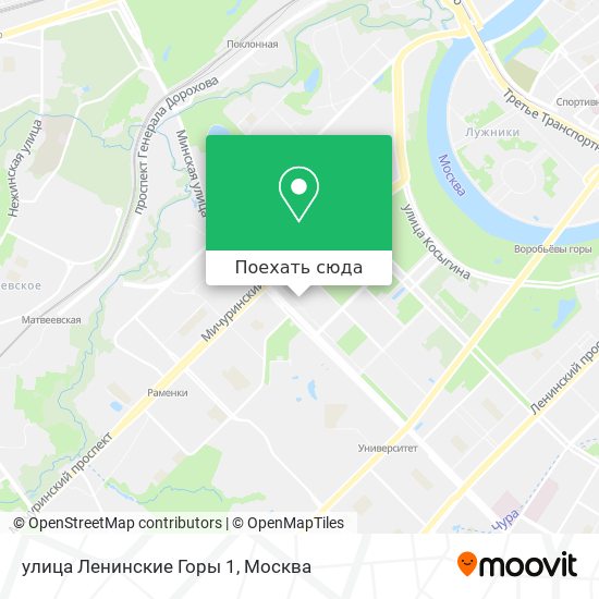 Карта улица Ленинские Горы 1