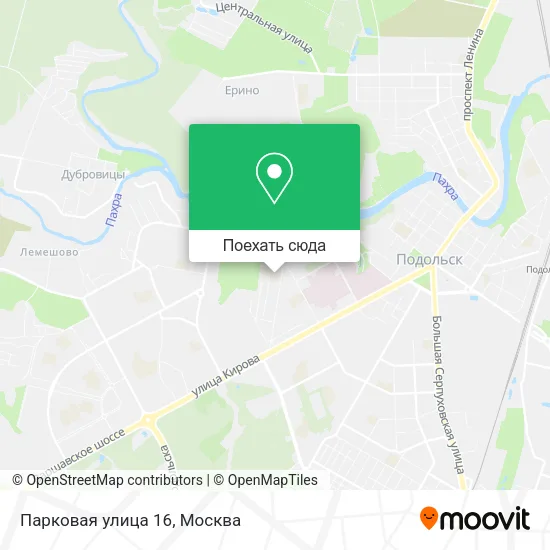 Карта Парковая улица 16
