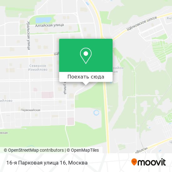 Карта 16-я Парковая улица 16