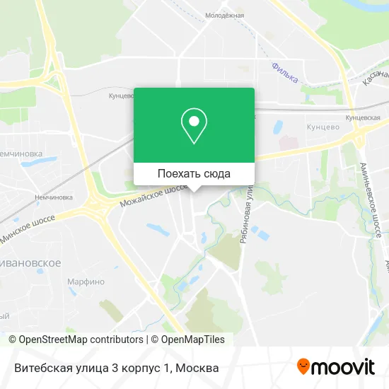 Карта Витебская улица 3 корпус 1