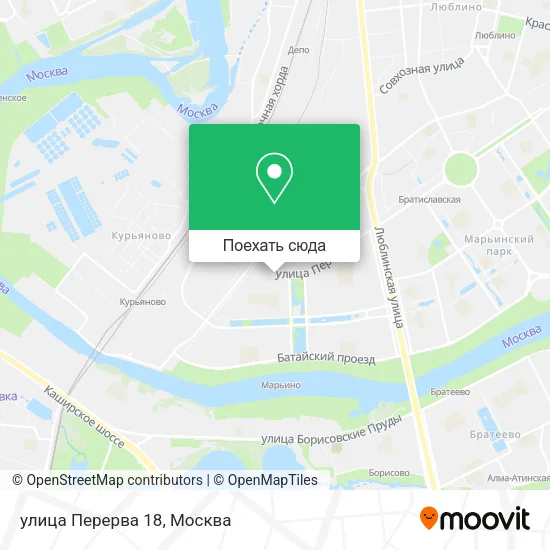 Карта улица Перерва 18