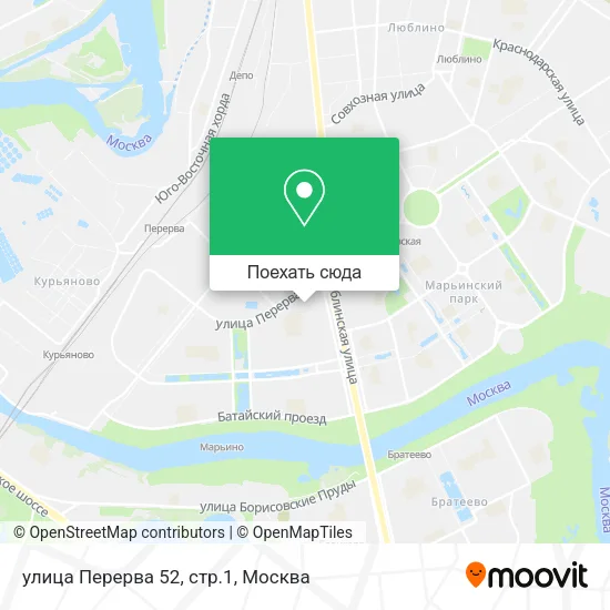 Карта улица Перерва 52, стр.1