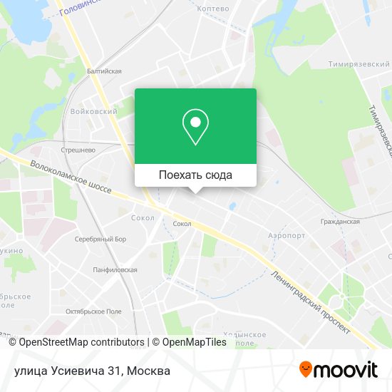 Карта улица Усиевича 31