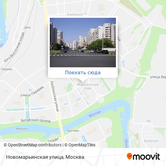 Карта Новомарьинская улица