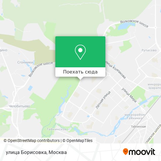 Карта улица Борисовка