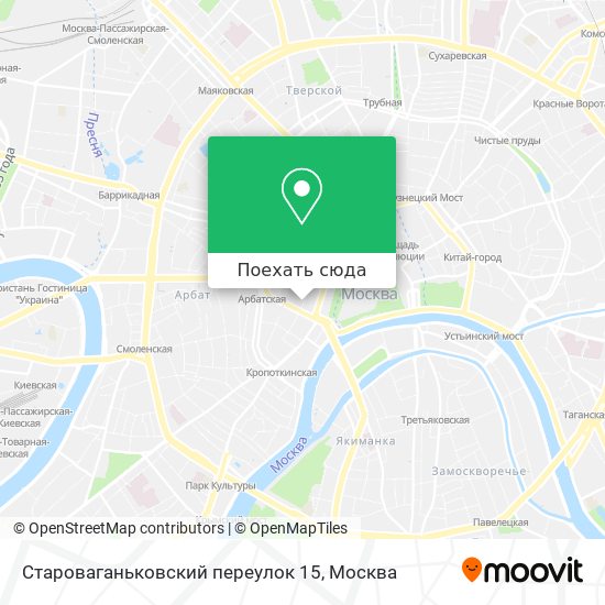 Карта Староваганьковский переулок 15