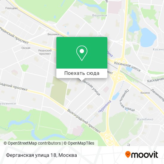 Карта Ферганская улица 18
