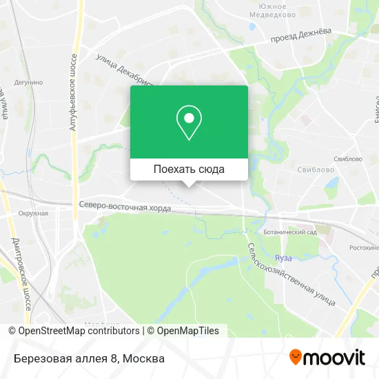 Карта Березовая аллея 8