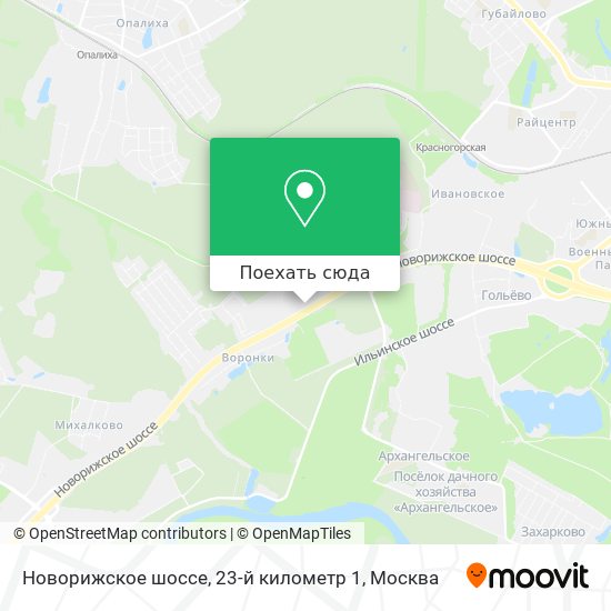 Карта Новорижское шоссе, 23-й километр 1