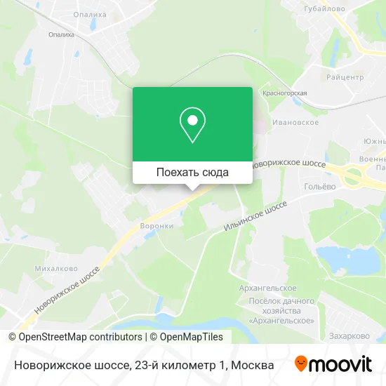 Карта Новорижское шоссе, 23-й километр 1