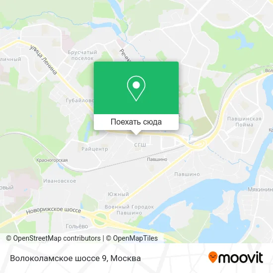 Карта Волоколамское шоссе 9